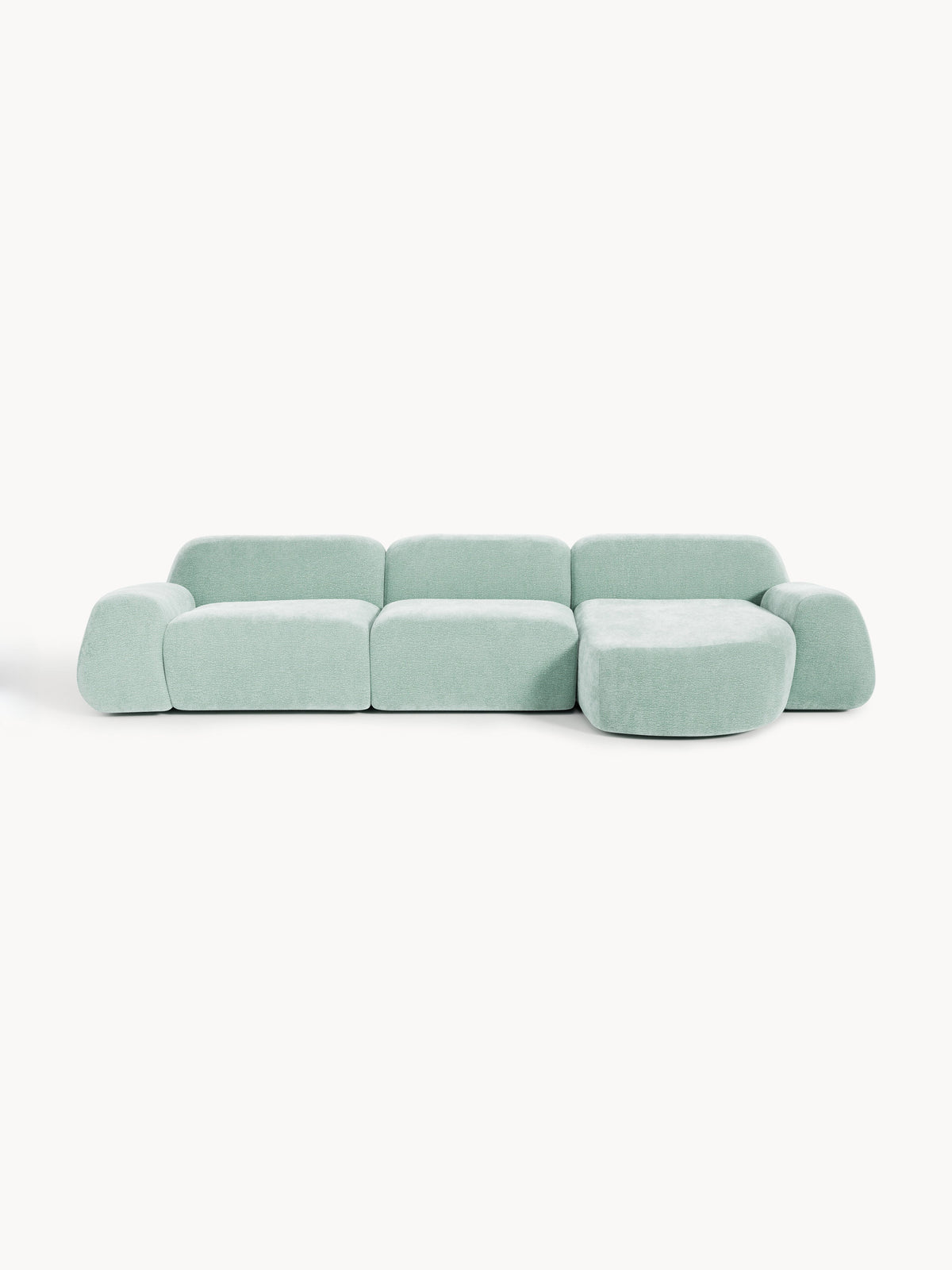 Wolke Modular Teddy-Corner Sofa (4-seater) — Pearl Grey