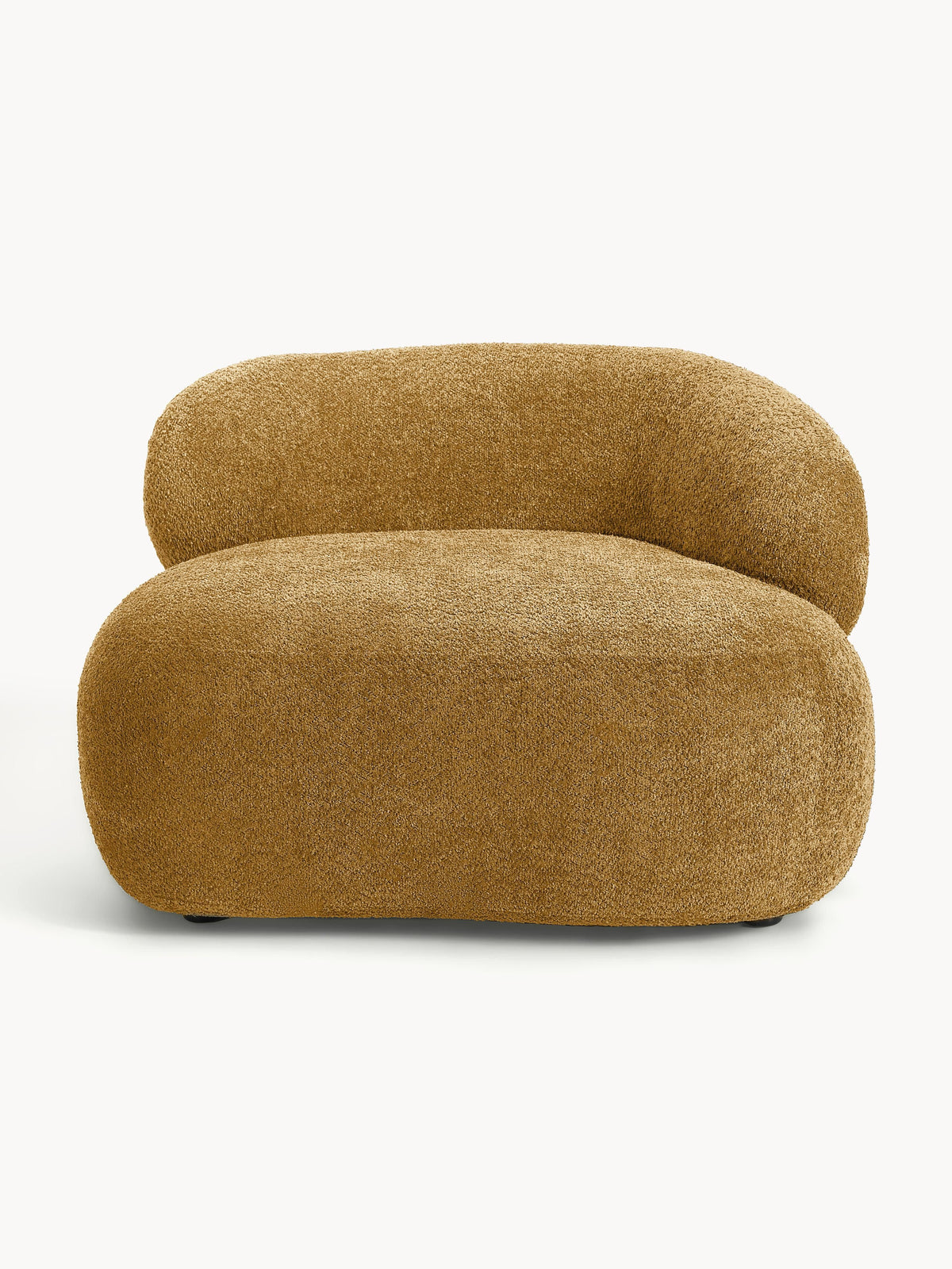 Alba Lounge Chair in Teddy Bouclé — Caramel