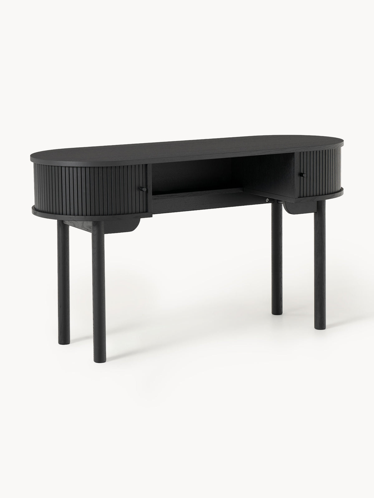 Calary Desk with Fluted Front — Taupe