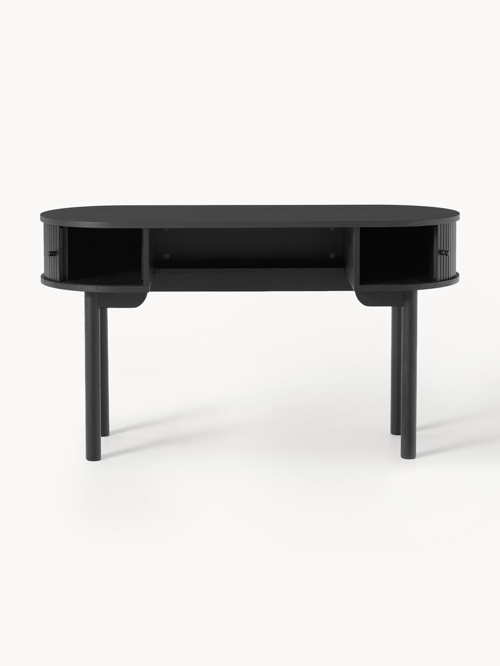Calary Desk with Fluted Front — Taupe