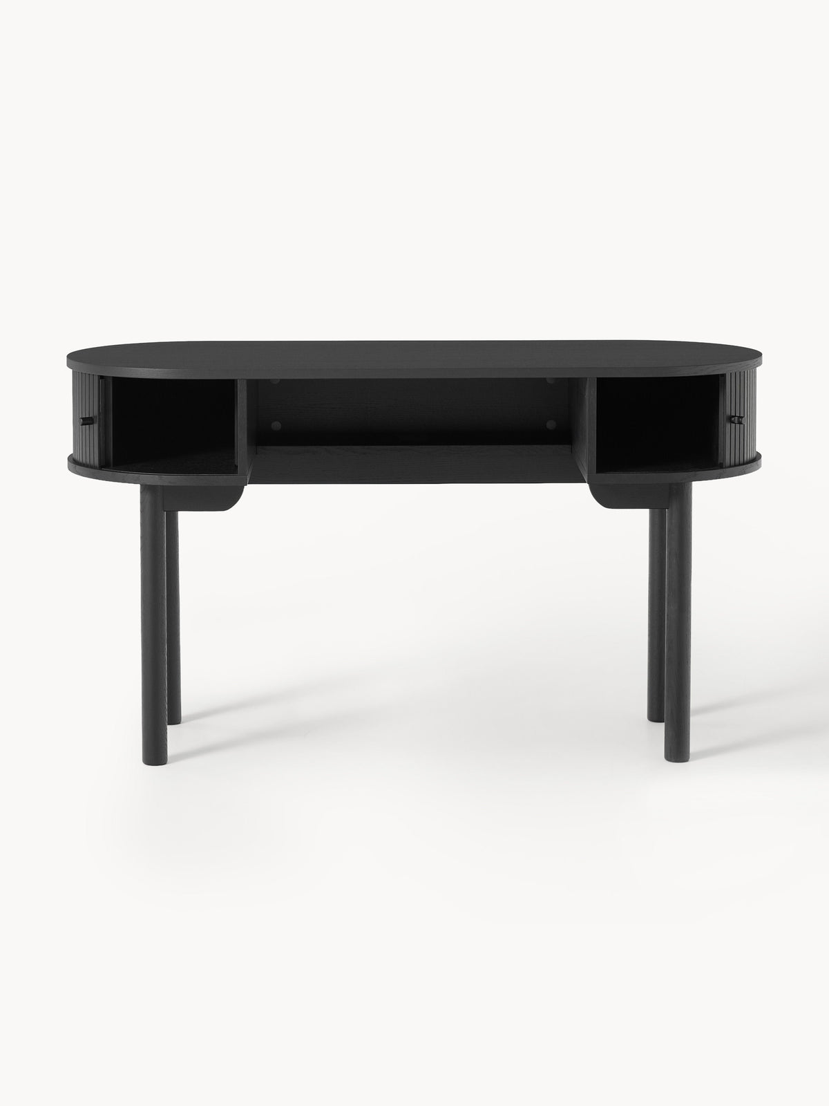 Calary Desk with Fluted Front — Taupe