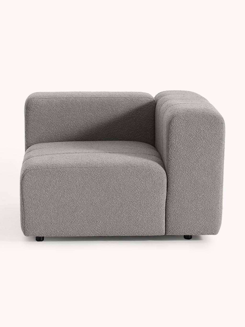 Lena Bouclé Corner Module — Dark Grey