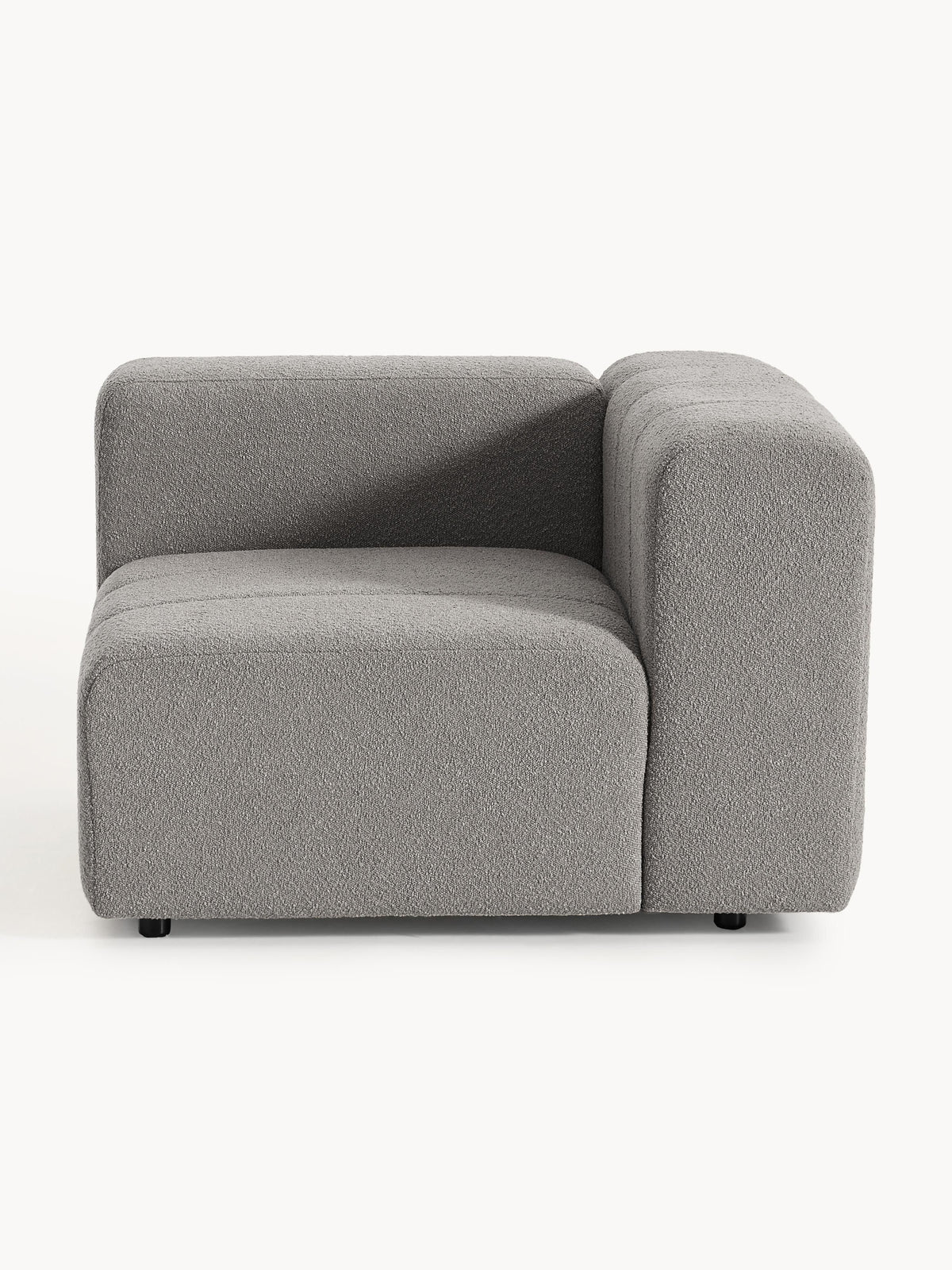 Lena Bouclé Corner Module — Dark Grey