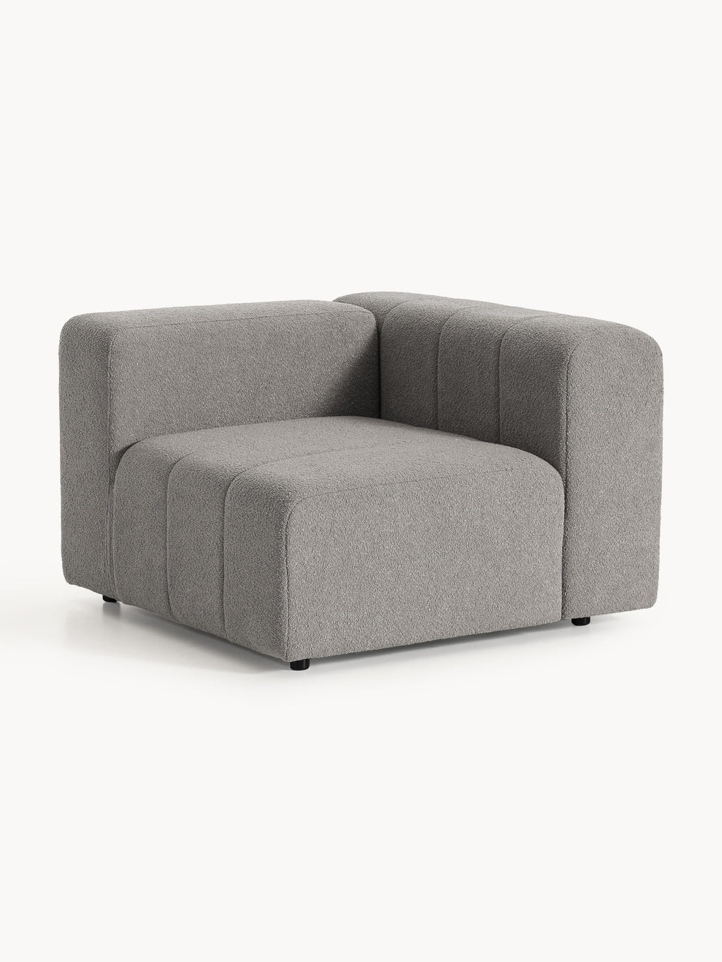 Lena Bouclé Corner Module — Dark Grey