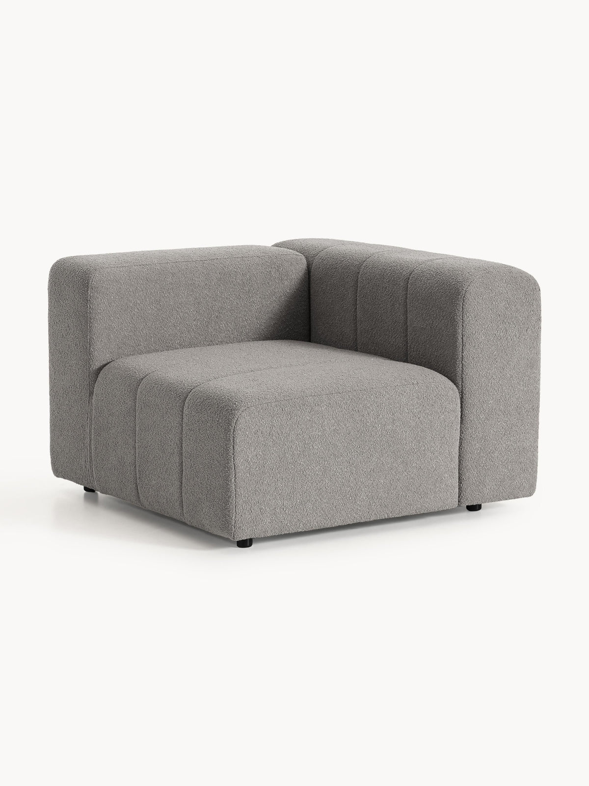 Lena Bouclé Corner Module — Dark Grey