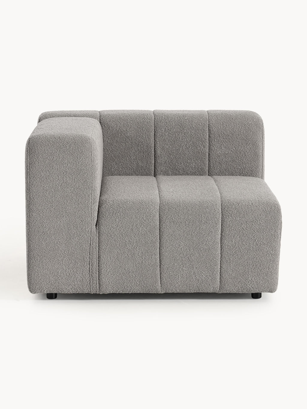 Lena Bouclé Corner Module — Dark Grey