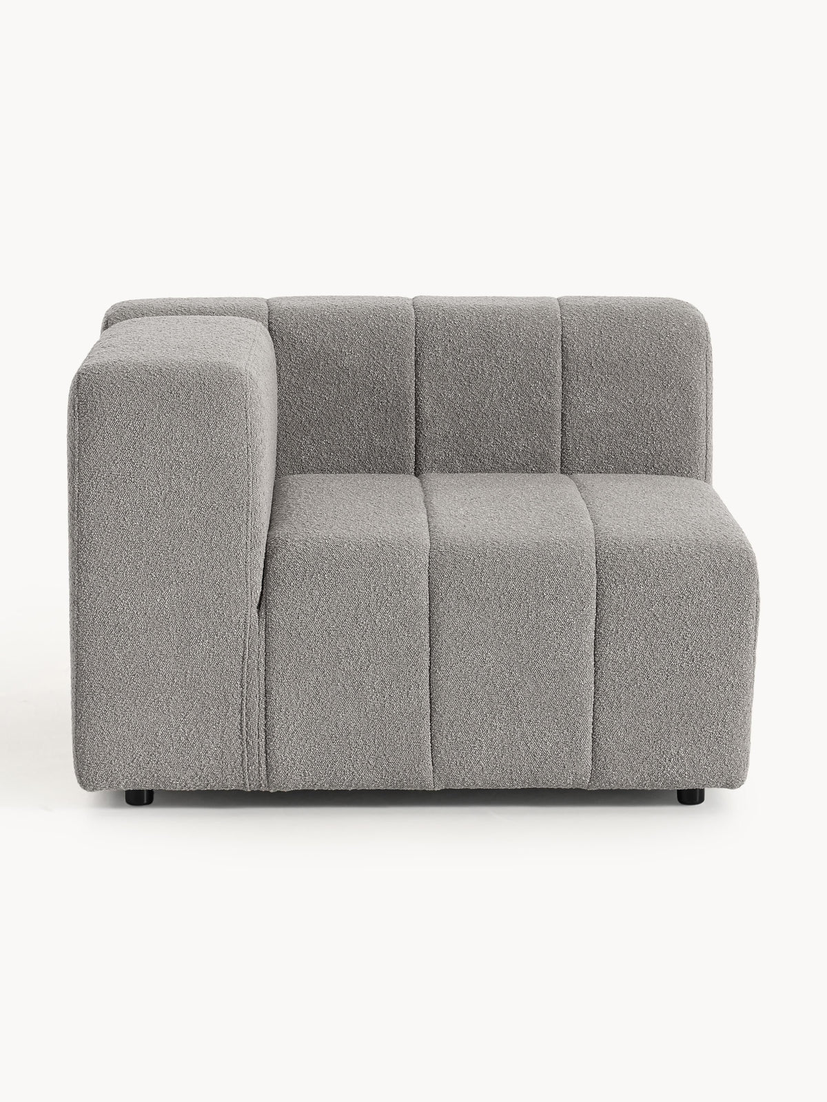 Lena Bouclé Corner Module — Dark Grey