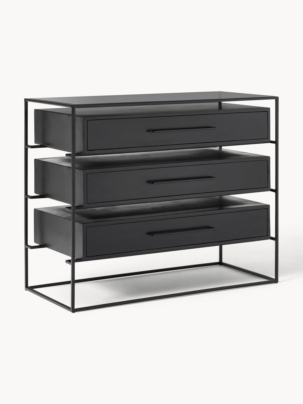 Lyle Chest of Drawers in Mango Wood — Anthracite