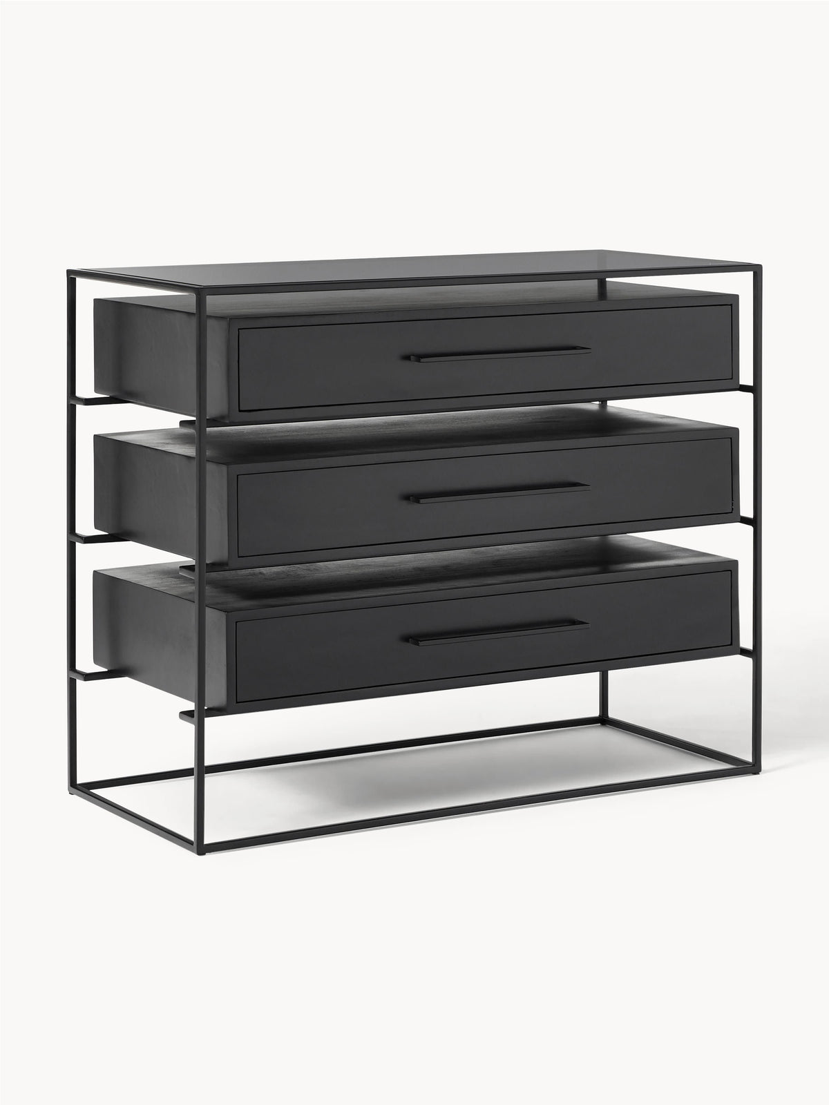 Lyle Chest of Drawers in Mango Wood — Anthracite