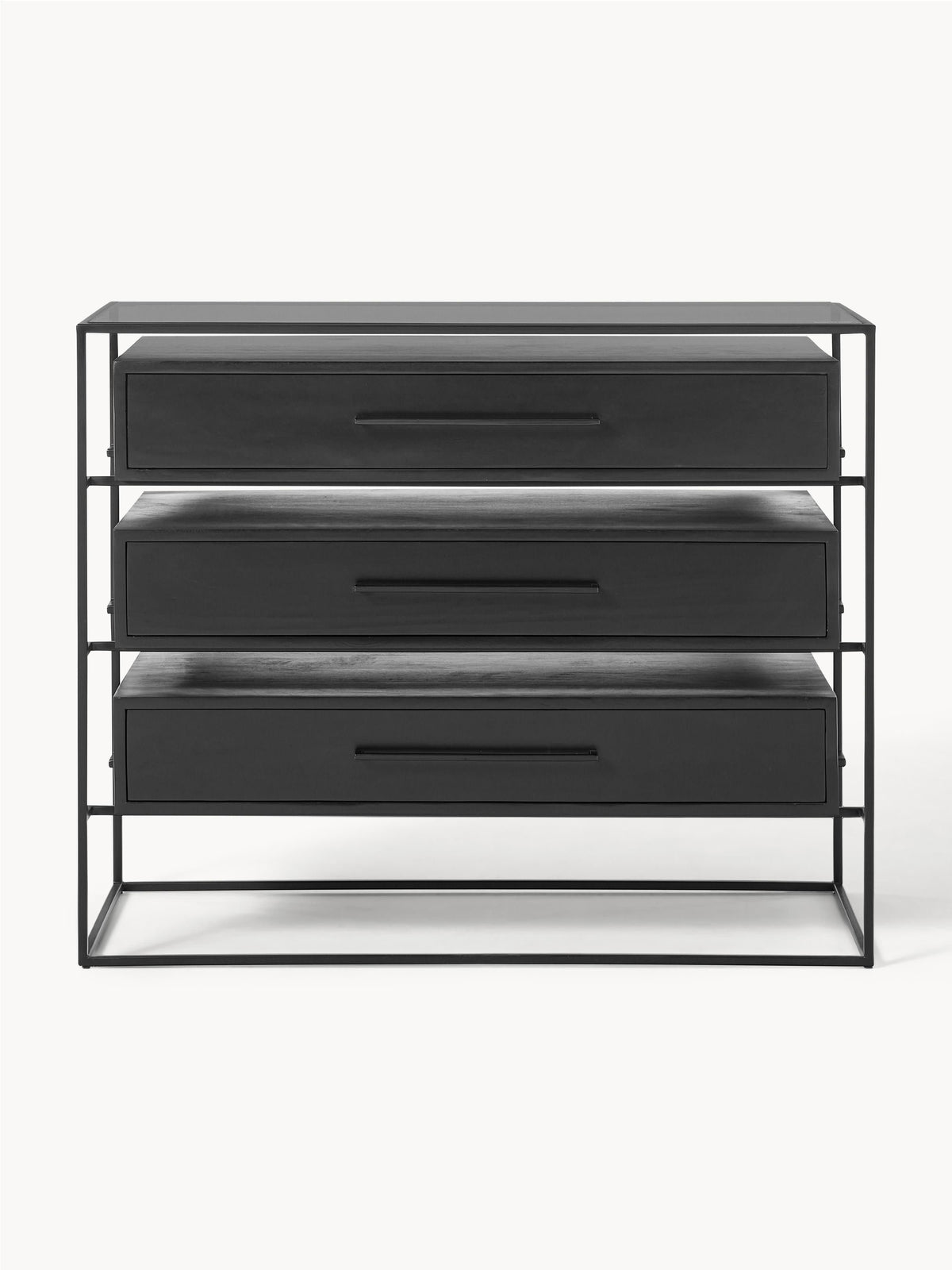 Lyle Chest of Drawers in Mango Wood — Anthracite