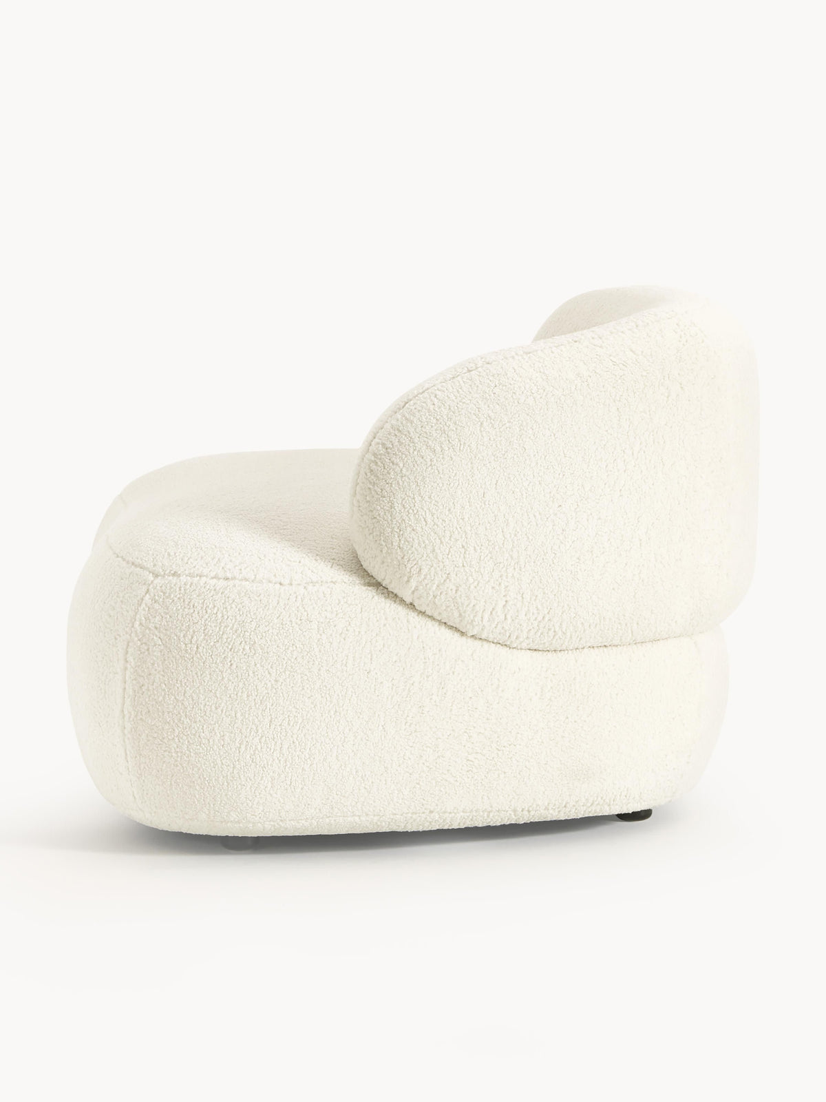 Alba Lounge Chair in Teddy Faux Fur