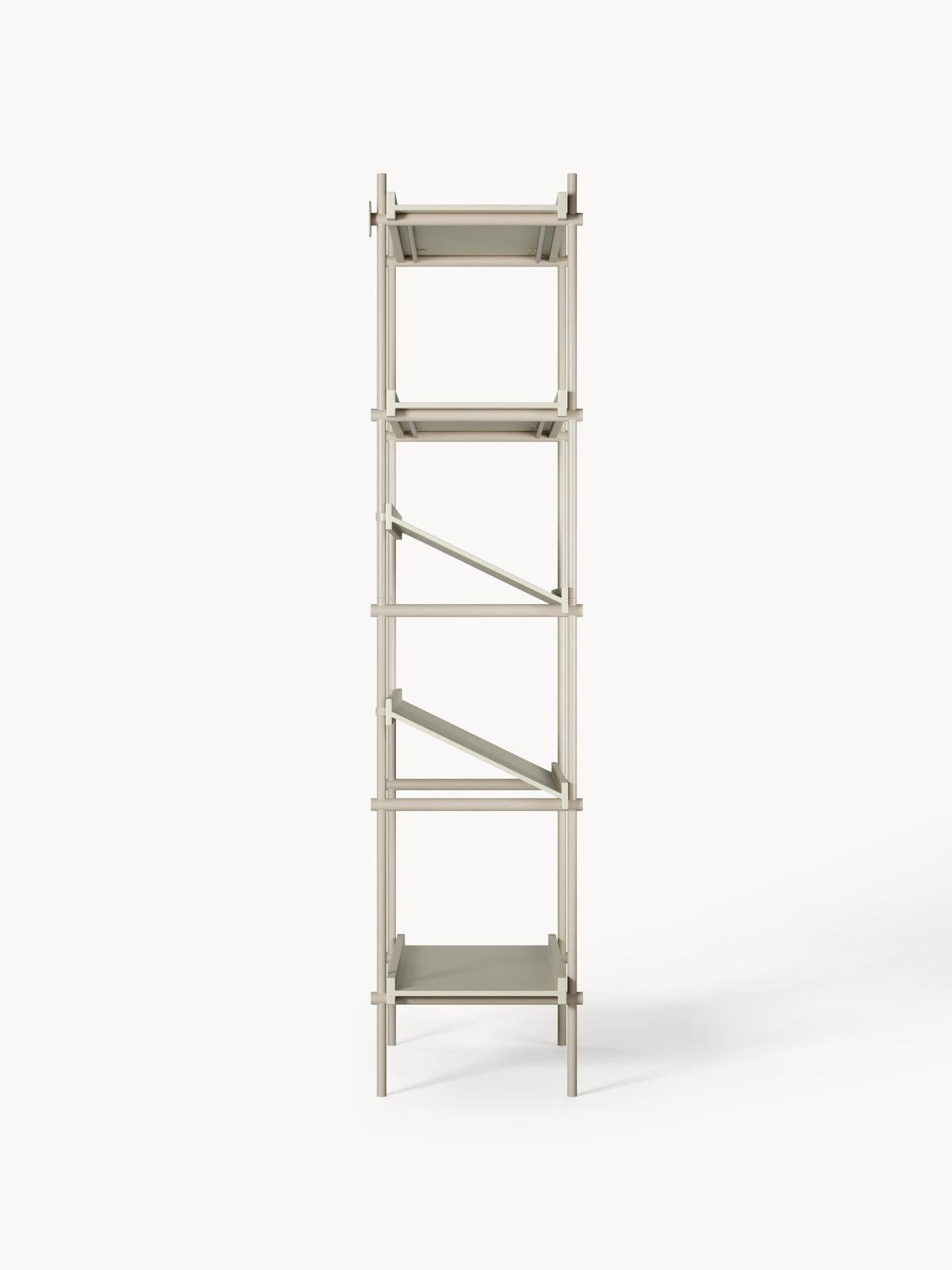 Rio Tall Shelving Unit with Sloped Shelves — Light Grey