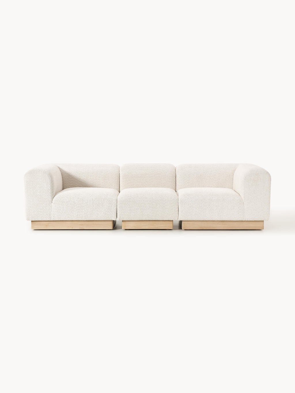 Natalie Modular Sofa (3-seater) in Teddy Bouclé — Off-White