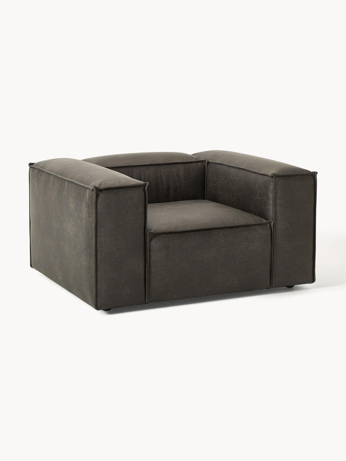 Lennon Armchair in Leather — Anthracite