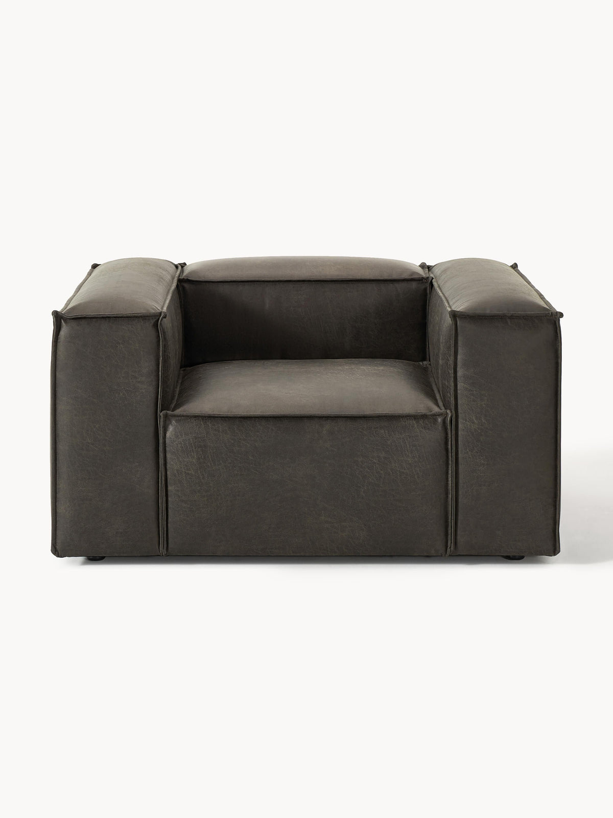 Lennon Armchair in Leather — Anthracite