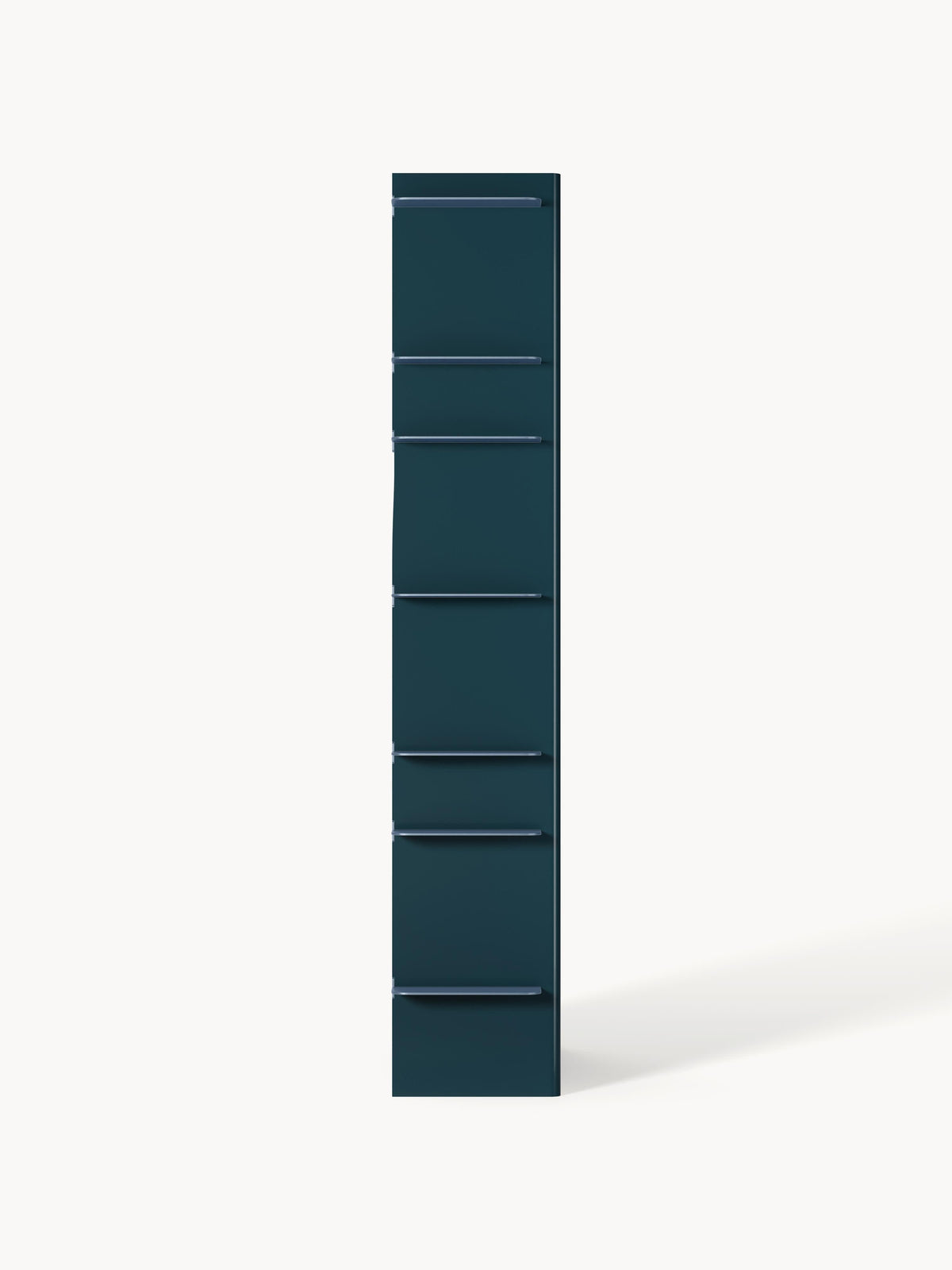 Rami Tall Shelving Unit with Metal Elements — Petrol