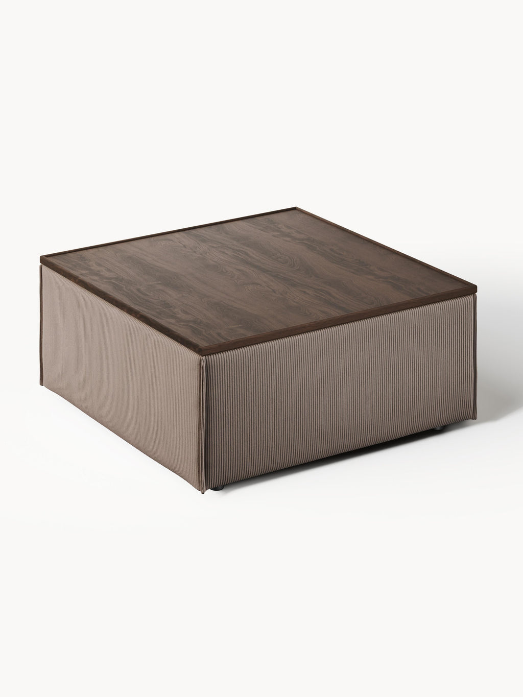 Lennon Sofa Ottoman in Corduroy with Storage — Slate Grey