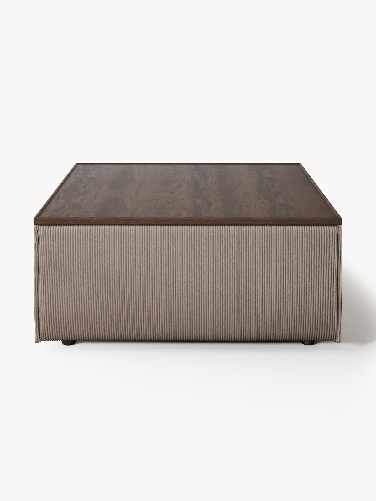 Lennon Sofa Ottoman in Corduroy with Storage — Slate Grey