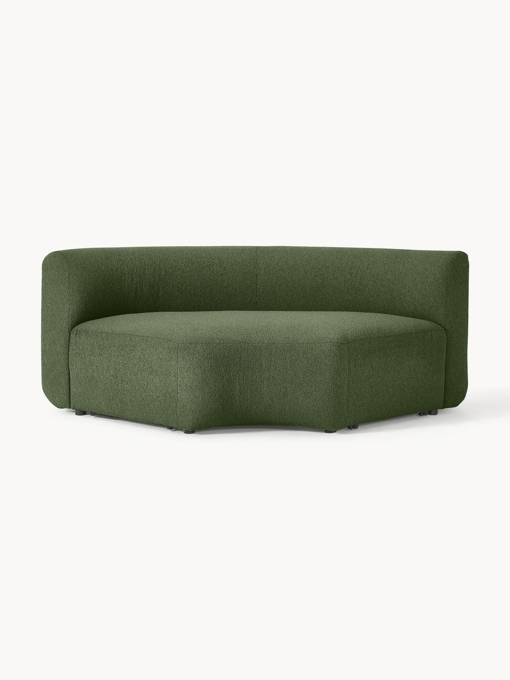 Sofia Round Bouclé Corner Module — Green