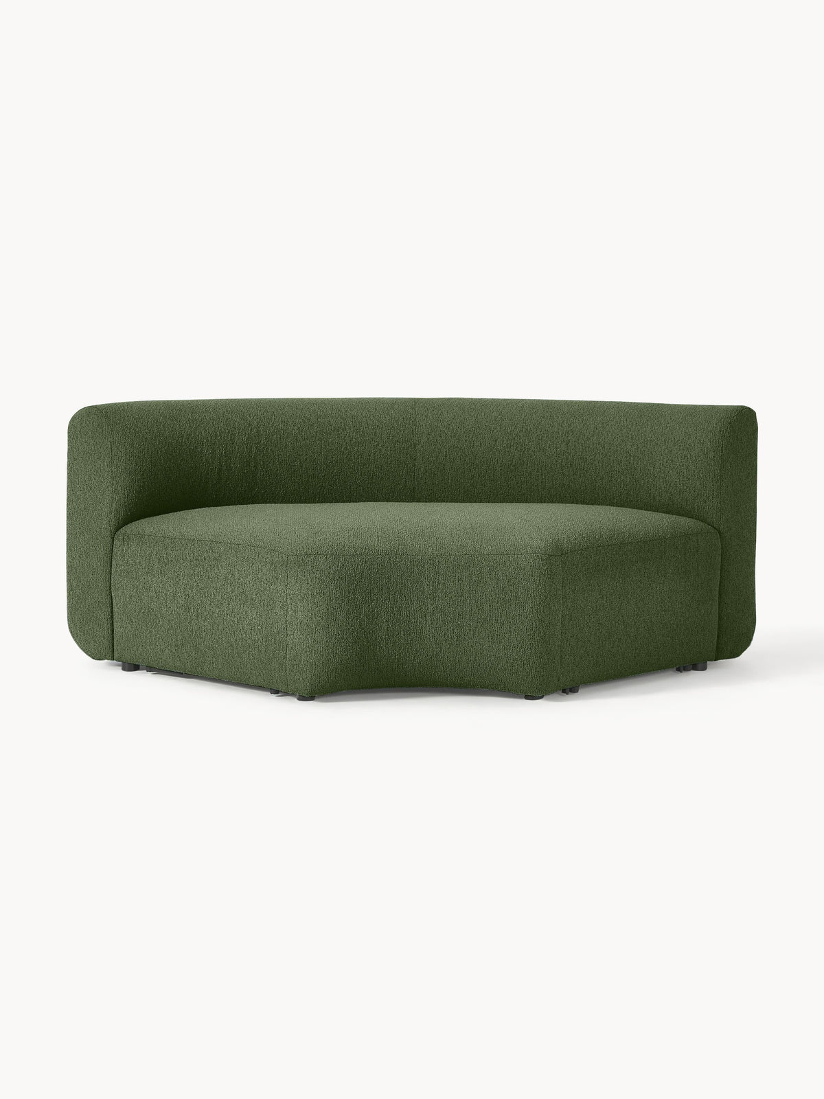 Sofia Round Bouclé Corner Module — Green