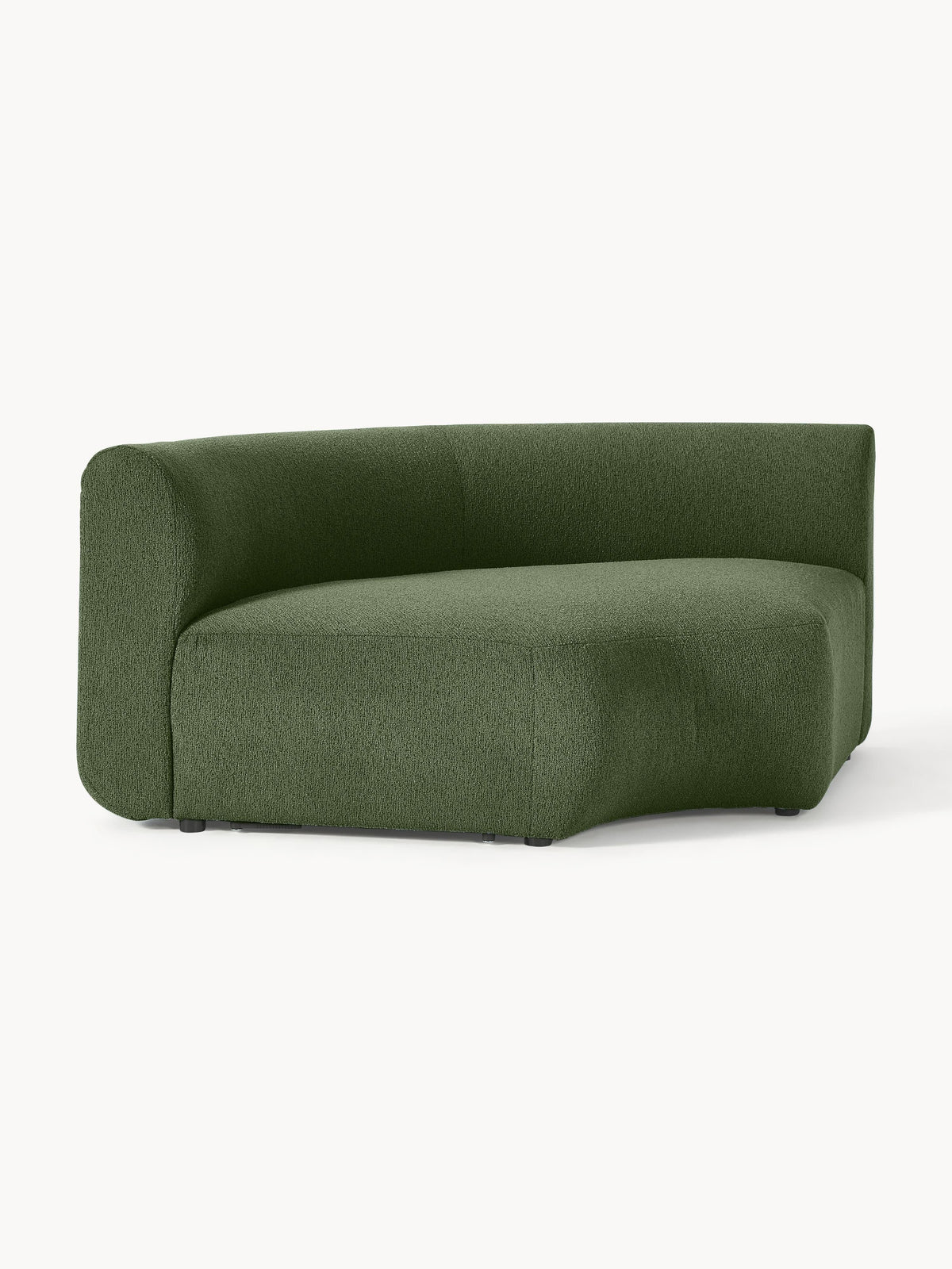 Sofia Round Bouclé Corner Module — Green