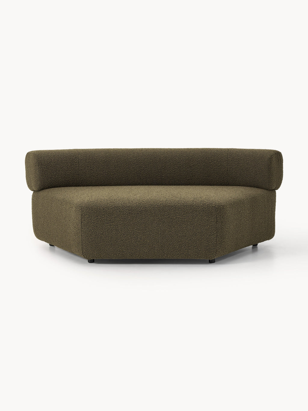 Anton Round Bouclé Corner Module — Anthracite