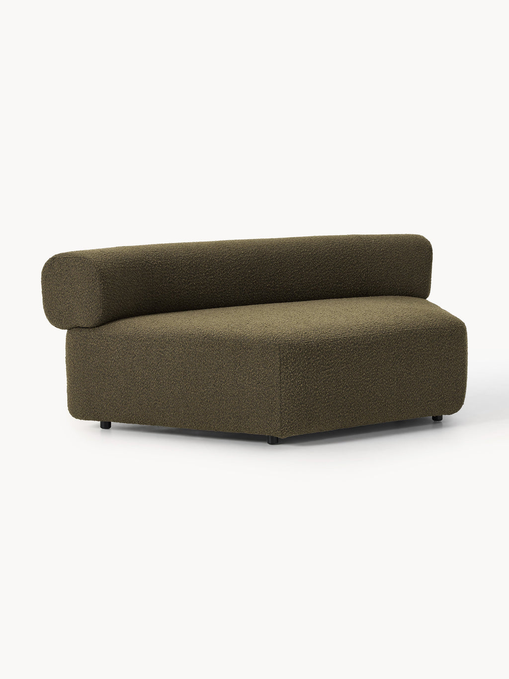 Anton Round Bouclé Corner Module — Anthracite