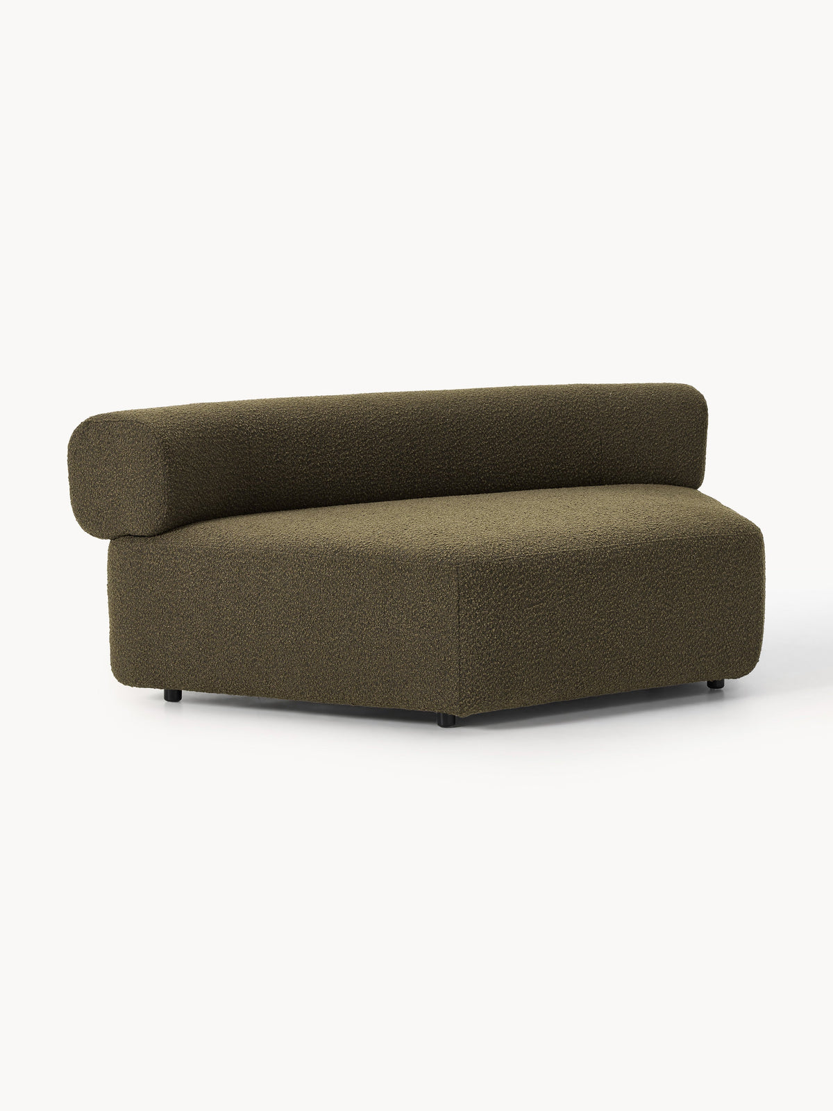 Anton Round Bouclé Corner Module — Anthracite