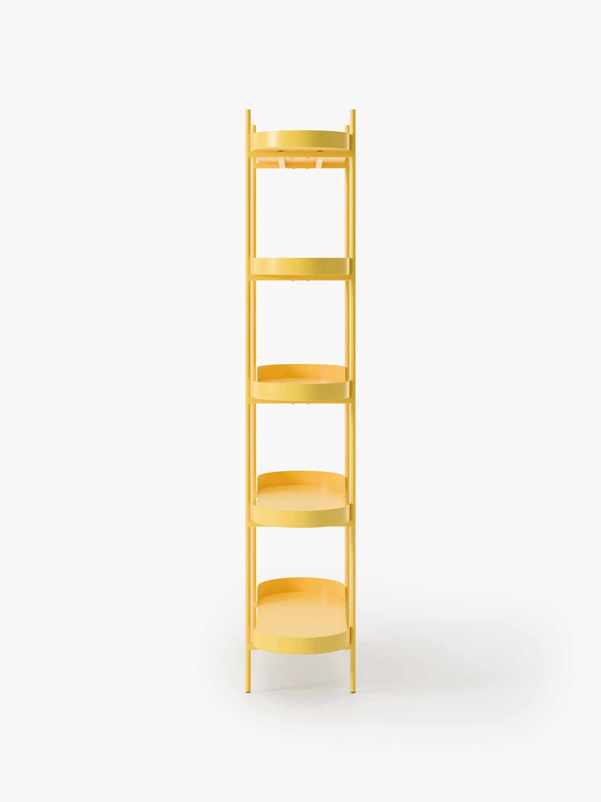Taru Tall Metal-Shelving Unit — Beige
