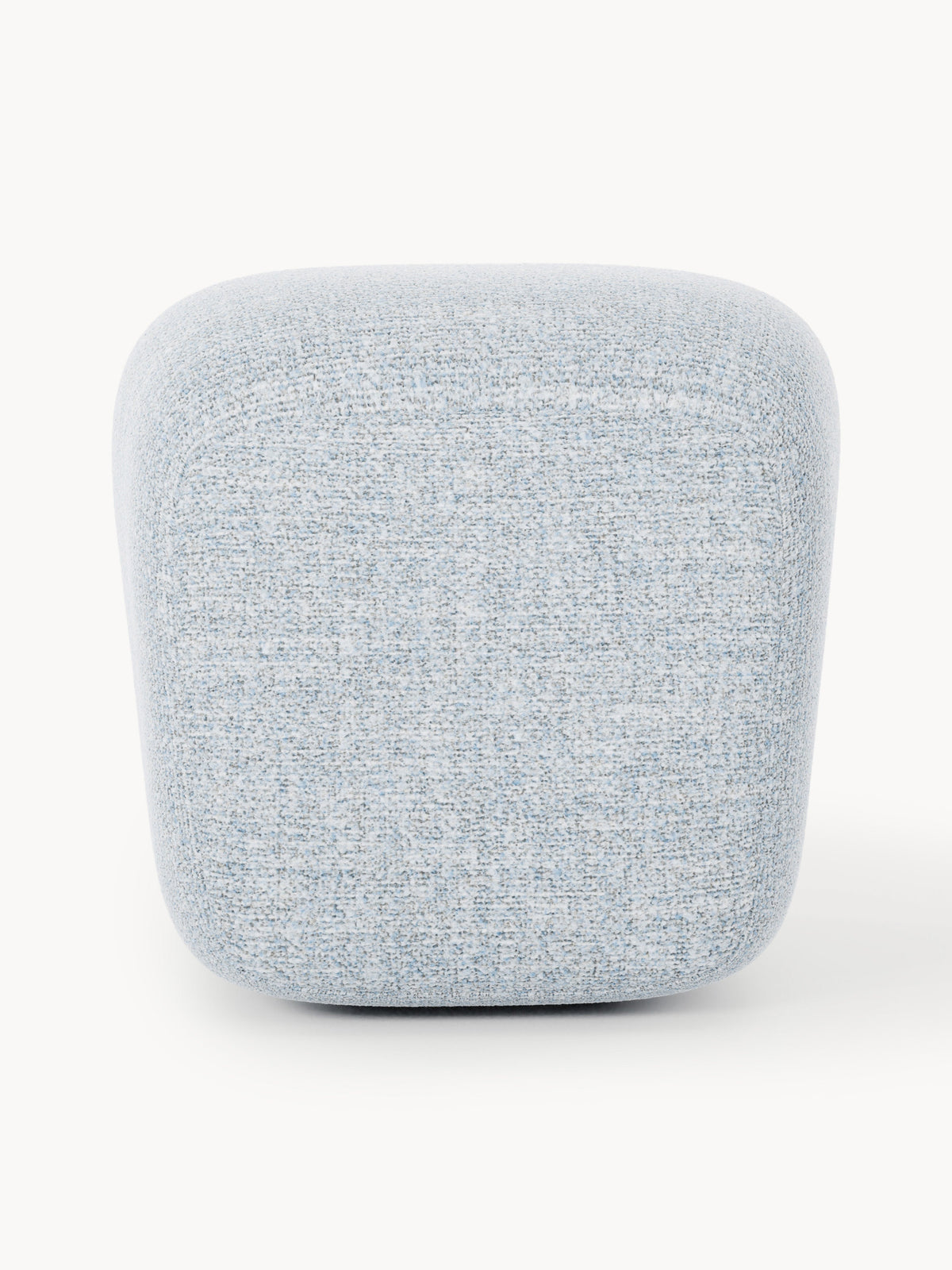 Wolke Tall Bouclé Sofa Ottoman — Pearl Grey