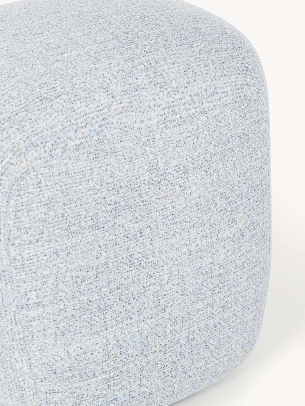 Wolke Tall Bouclé Sofa Ottoman — Pearl Grey