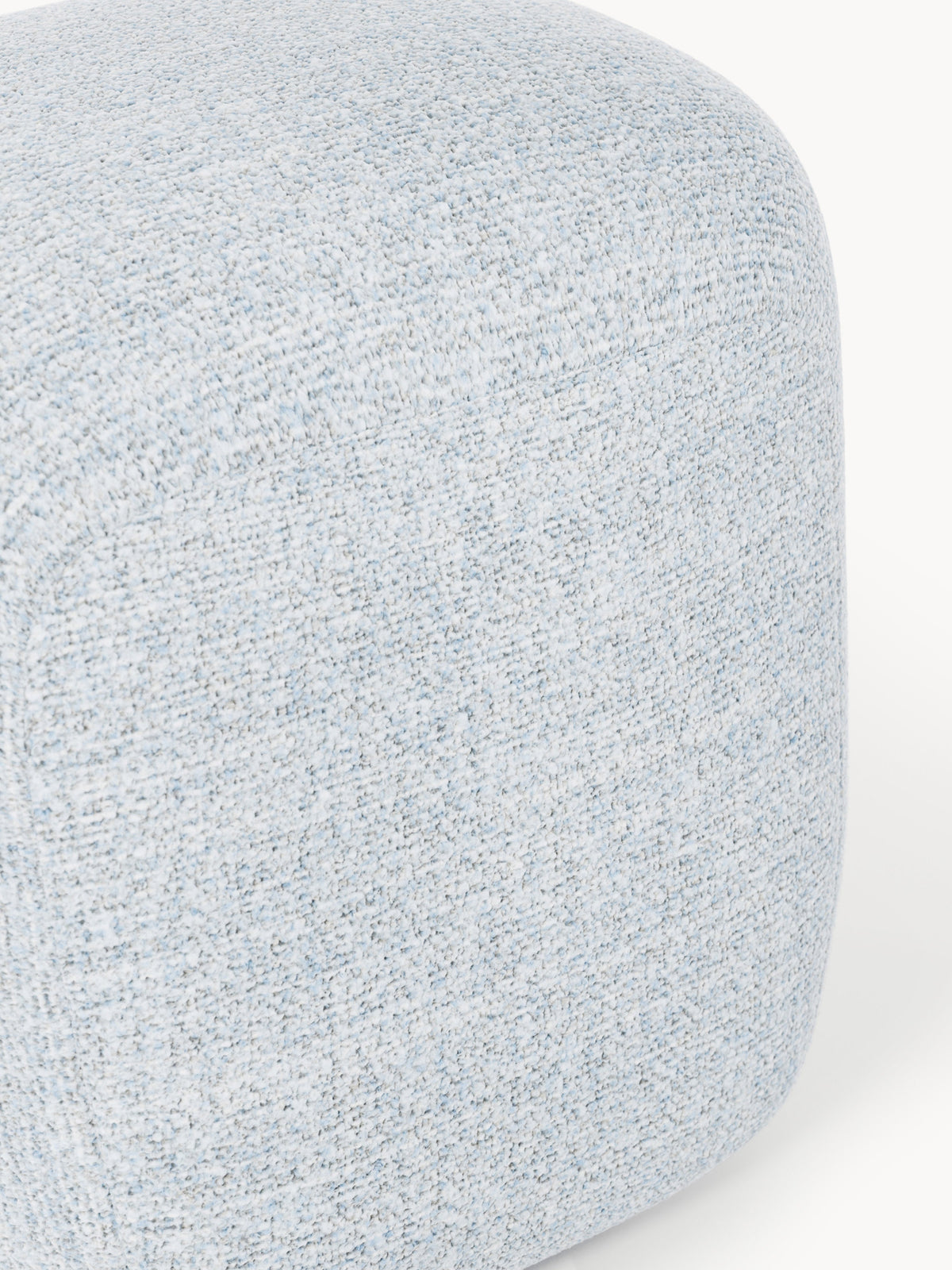 Wolke Tall Bouclé Sofa Ottoman — Pearl Grey