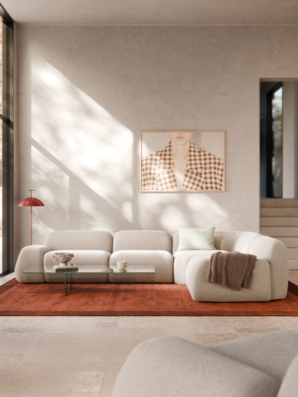 Wolke Round Corner Module — Oatmeal