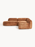 Wolke Modular Teddy Bouclé Corner Sofa (4-seater) with Chaise Longue — Camel