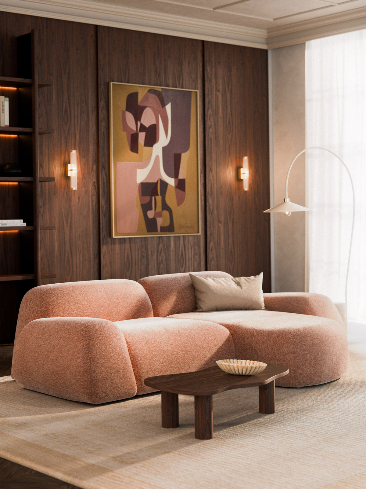 Wolke Chaise-Corner Module — Blush