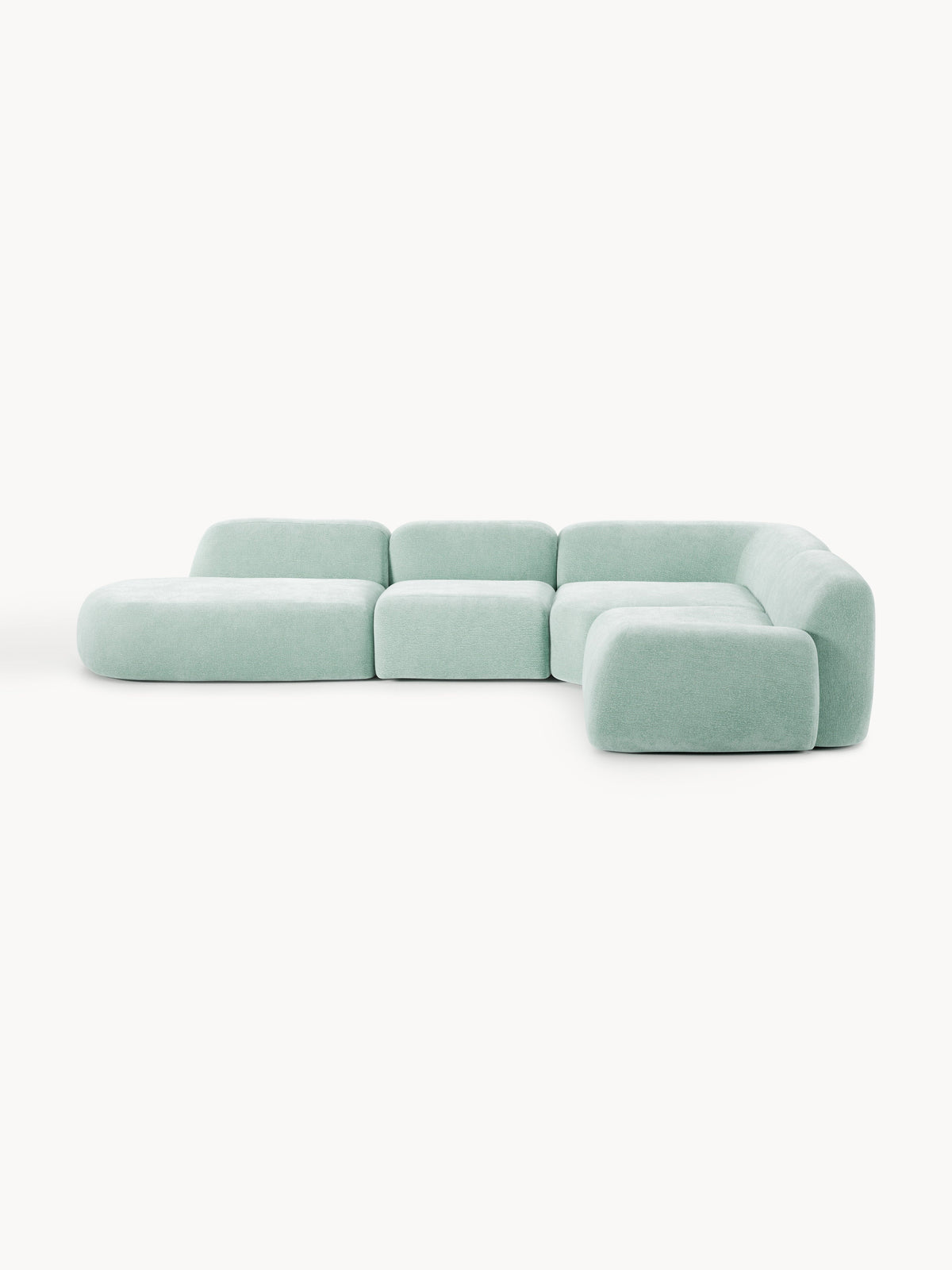 Wolke Modular XL Corner Sofa with Chaise Longue — Pearl Grey