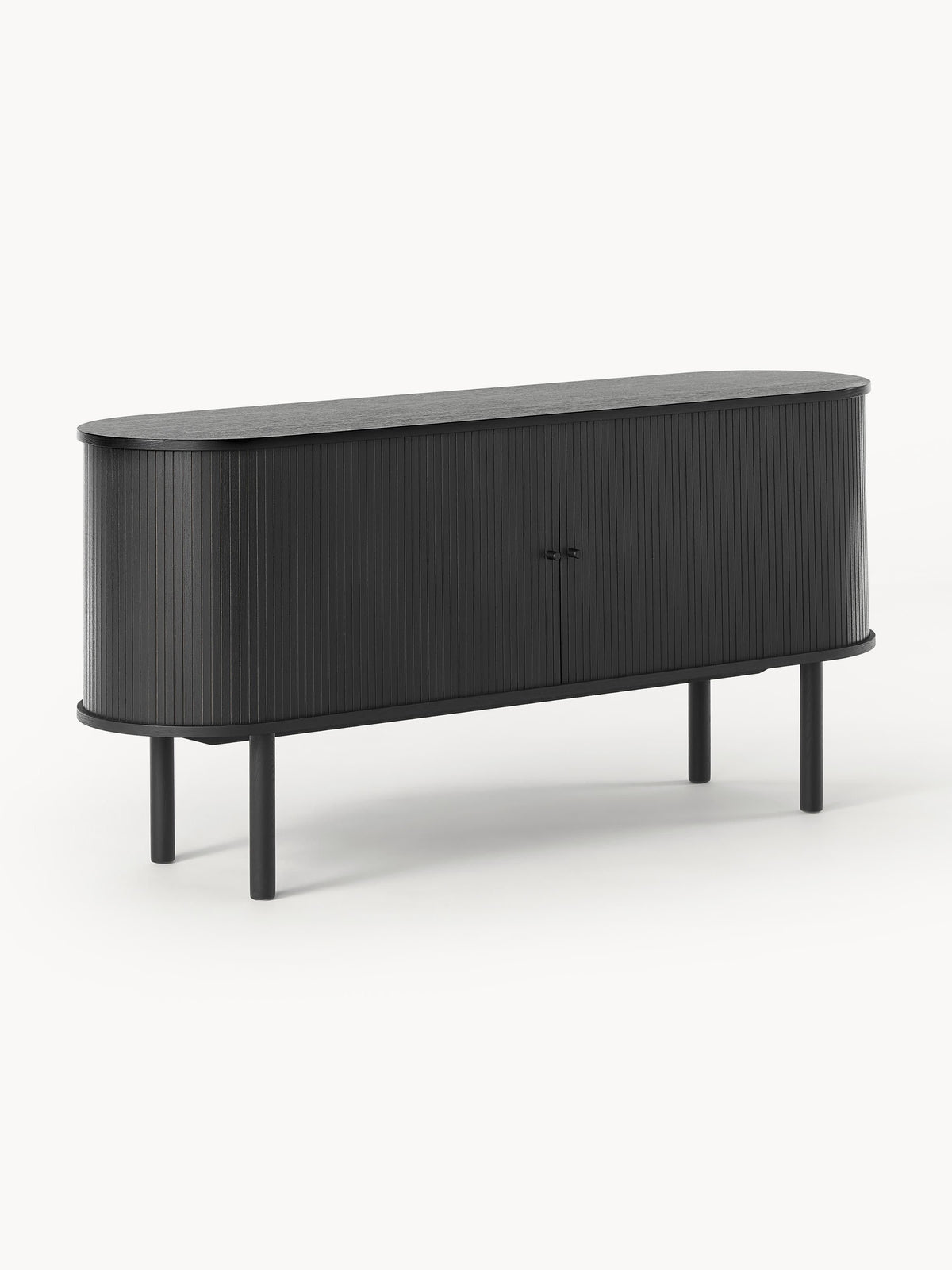 Calary Sideboard with Fluted Front — Dark Grey