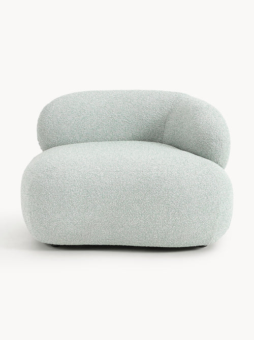 Alba Bouclé Lounge Chair — Light Grey