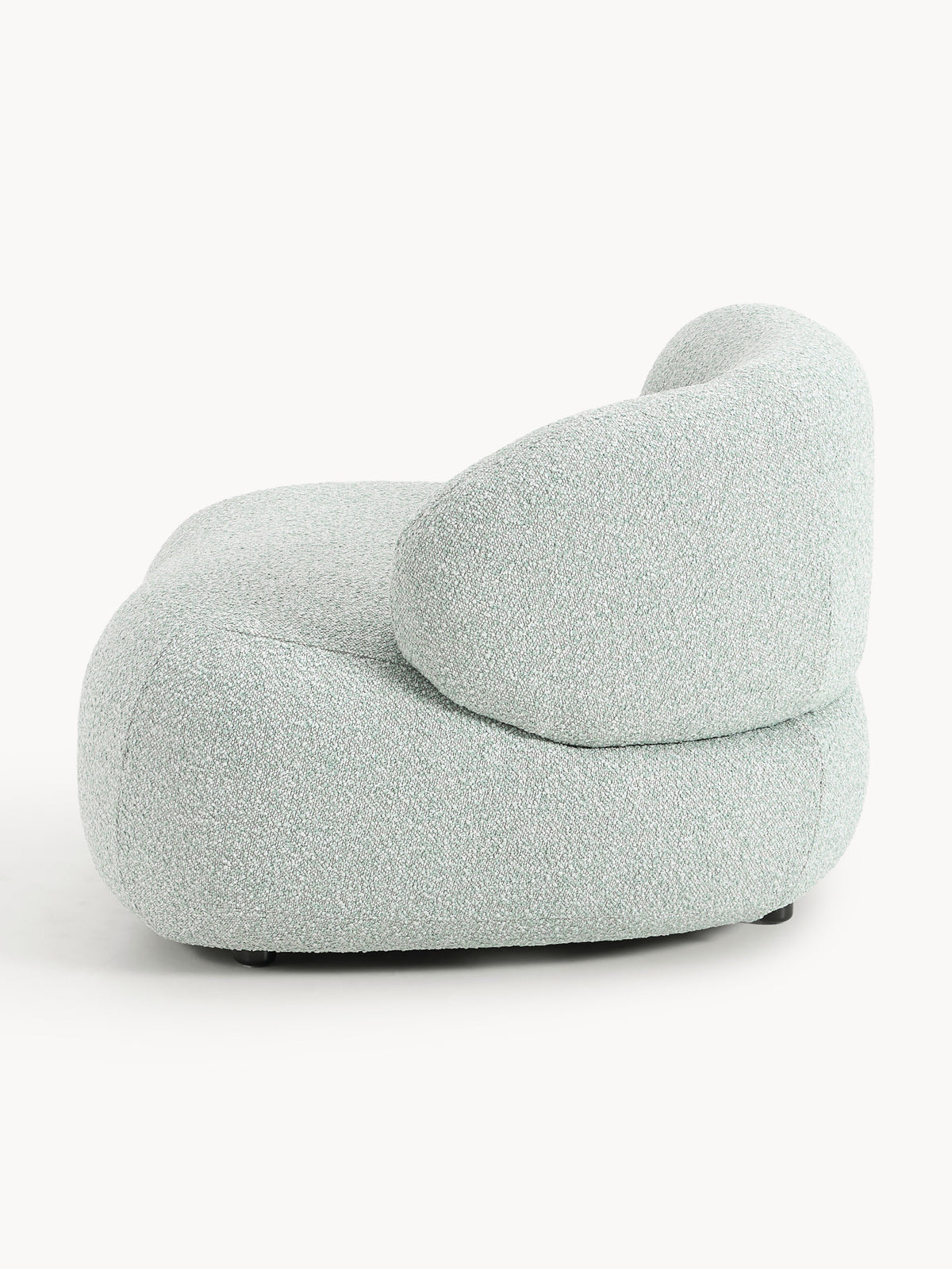 Alba Bouclé Lounge Chair — Light Grey