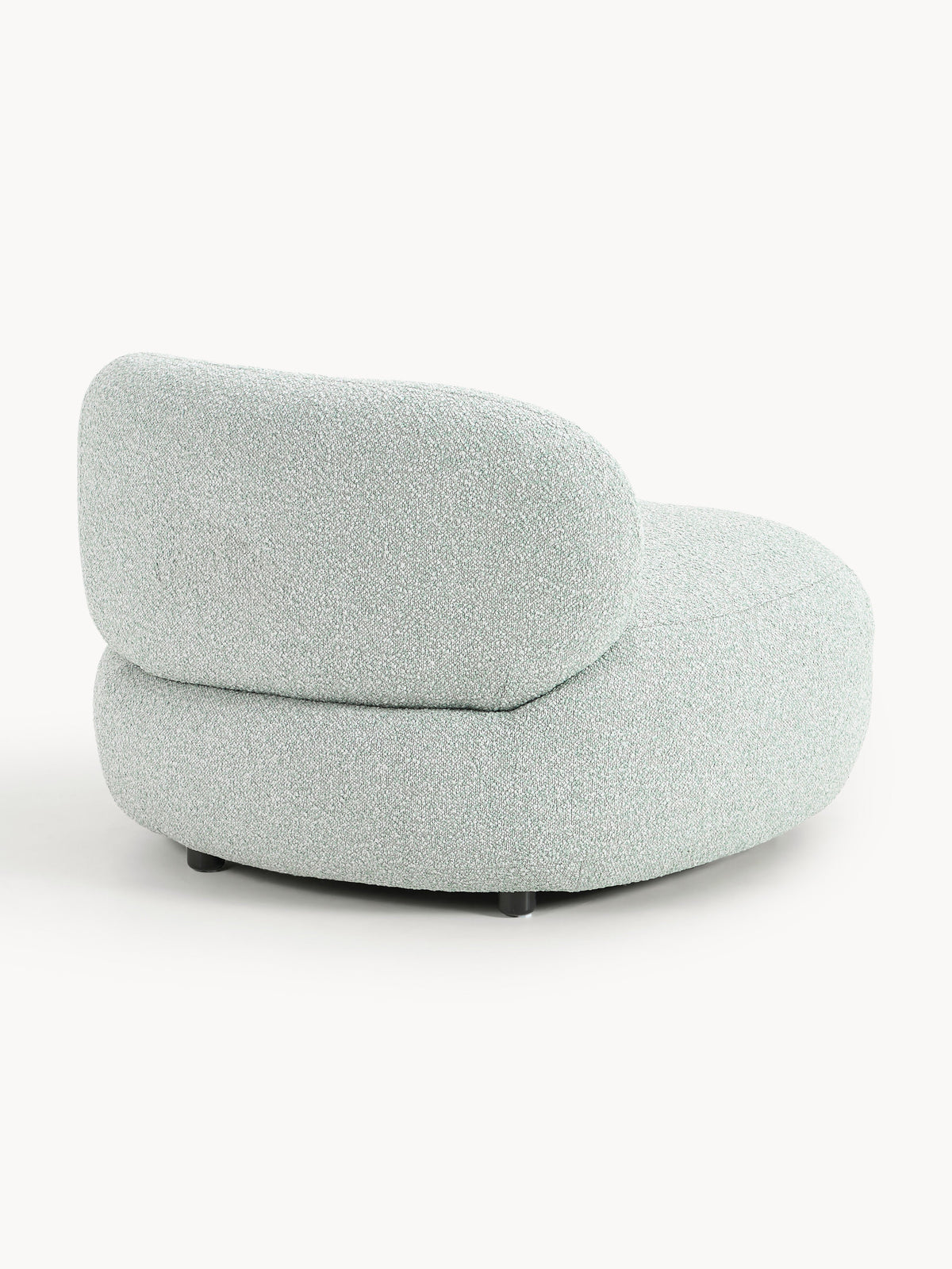 Alba Bouclé Lounge Chair — Light Grey