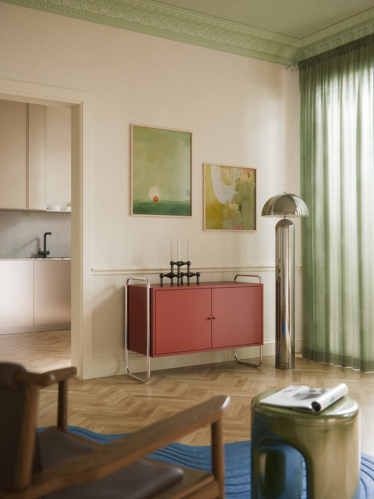 Robyn Metal-Sideboard — Cognac
