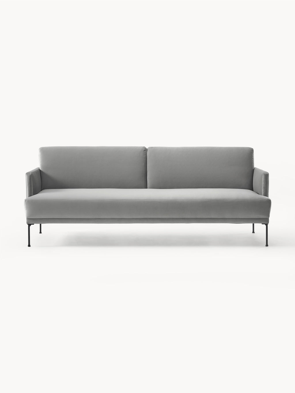 Fluente Velvet-Sofa Bed (3-seater) — Grey