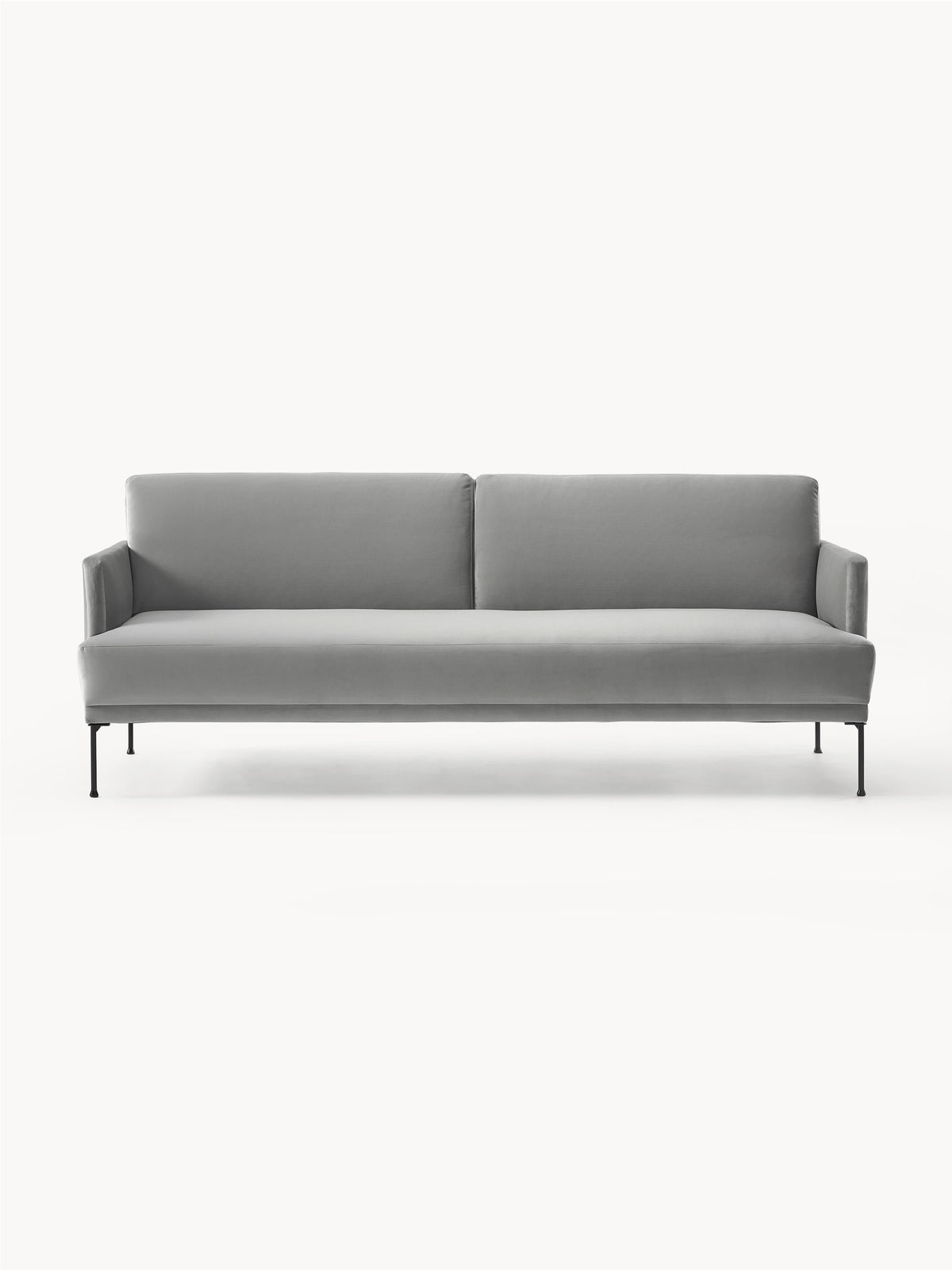 Fluente Velvet-Sofa Bed (3-seater) — Grey