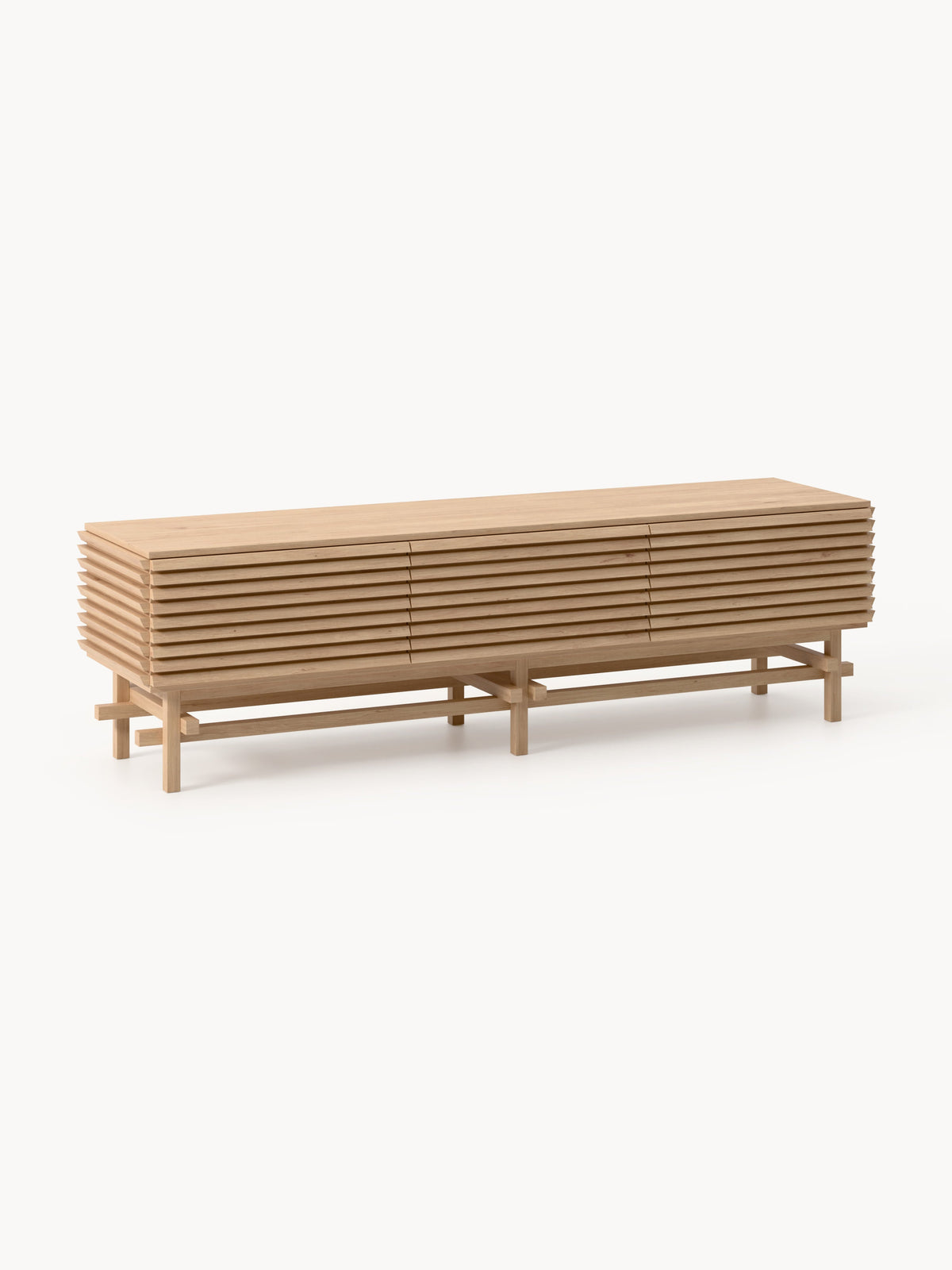 Pierce Small Lowboard in Oak — Taupe