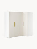 Simone Modular Corner Wardrobe, 215 cm Width, in various sizes — Off-White