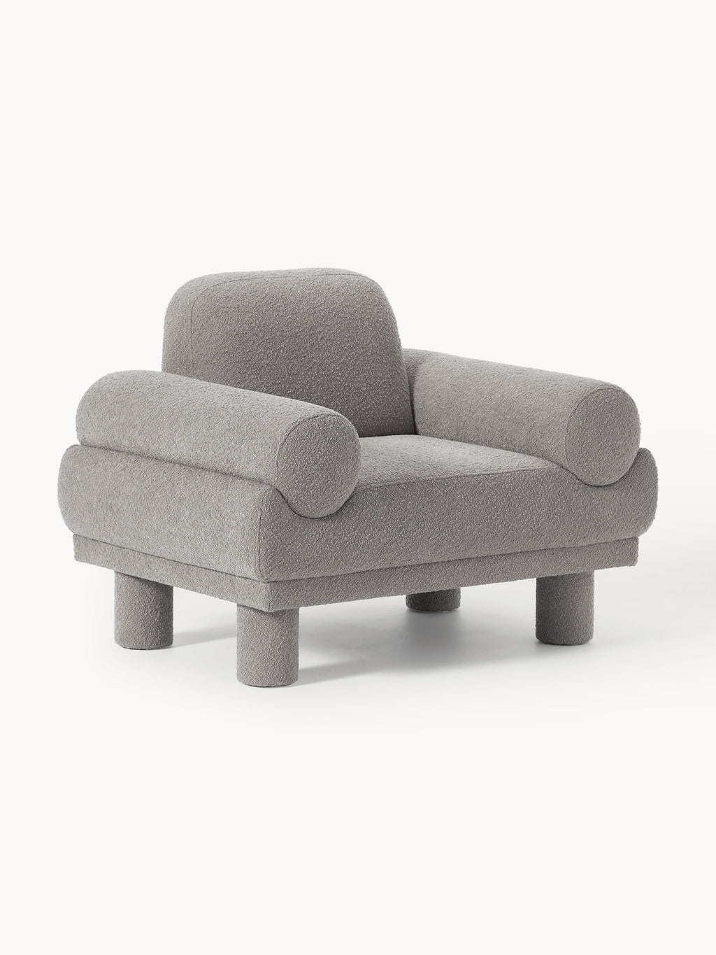 Lilo Bouclé Armchair — Grey