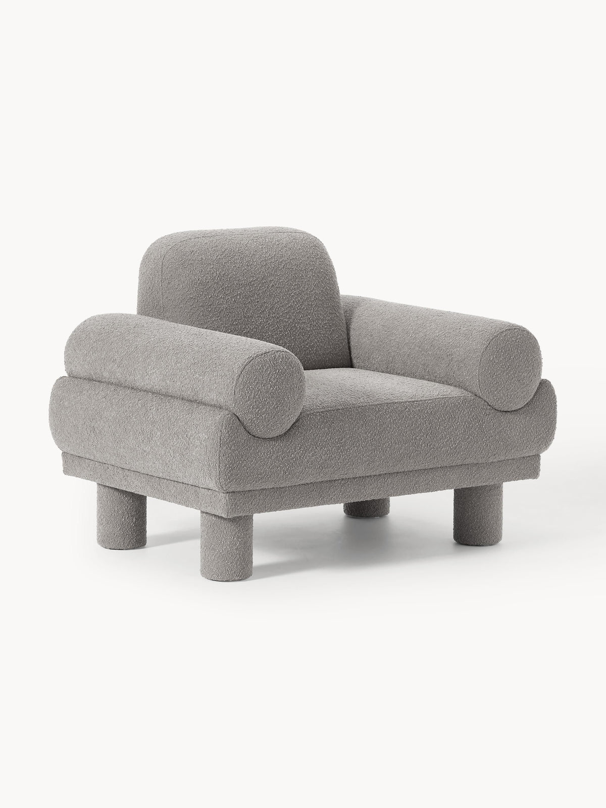 Lilo Bouclé Armchair — Grey