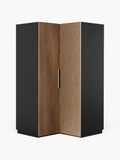 Simone Modular Corner Wardrobe, 115 cm Width — Brown