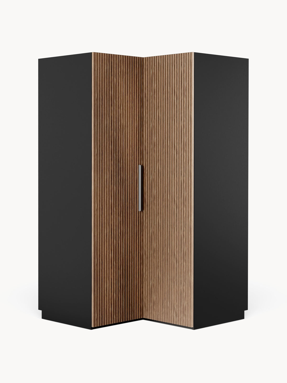 Simone Modular Corner Wardrobe, 115 cm Width — Brown