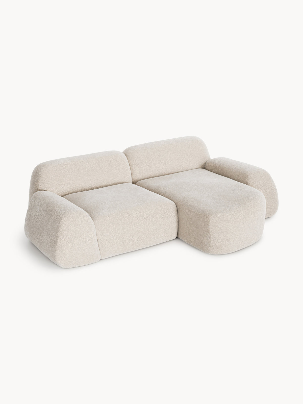 Wolke Modular Corner Sofa (3-seater) — Light Grey